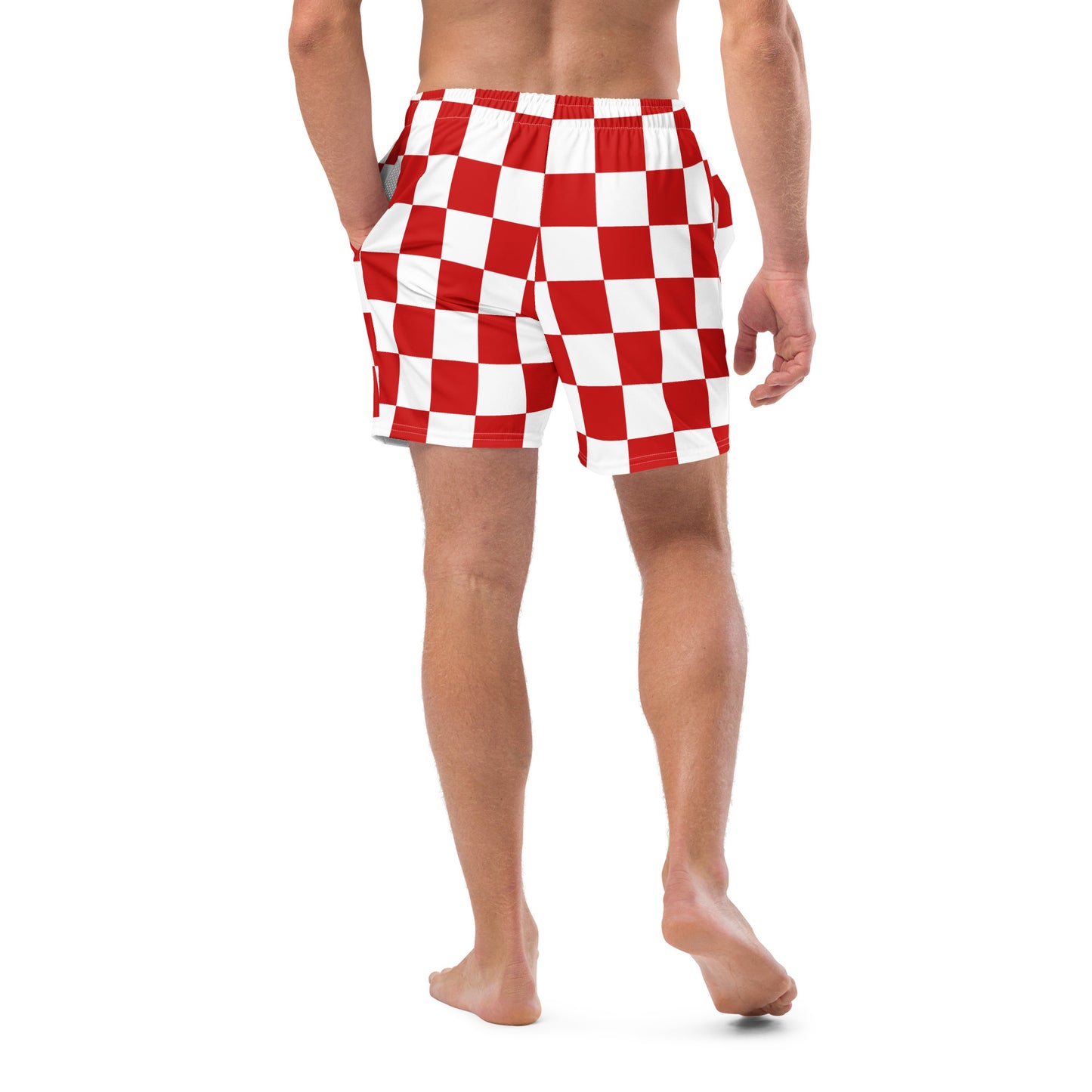 Checkered Men's Swim Trunks