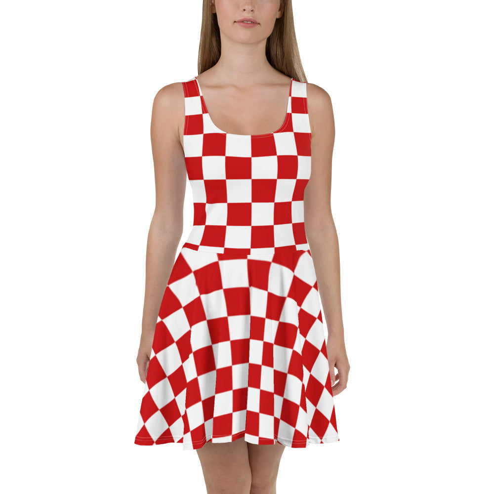 checkered skater dress Epic Threads Girls Checkered Skater Dress, Pop Pink