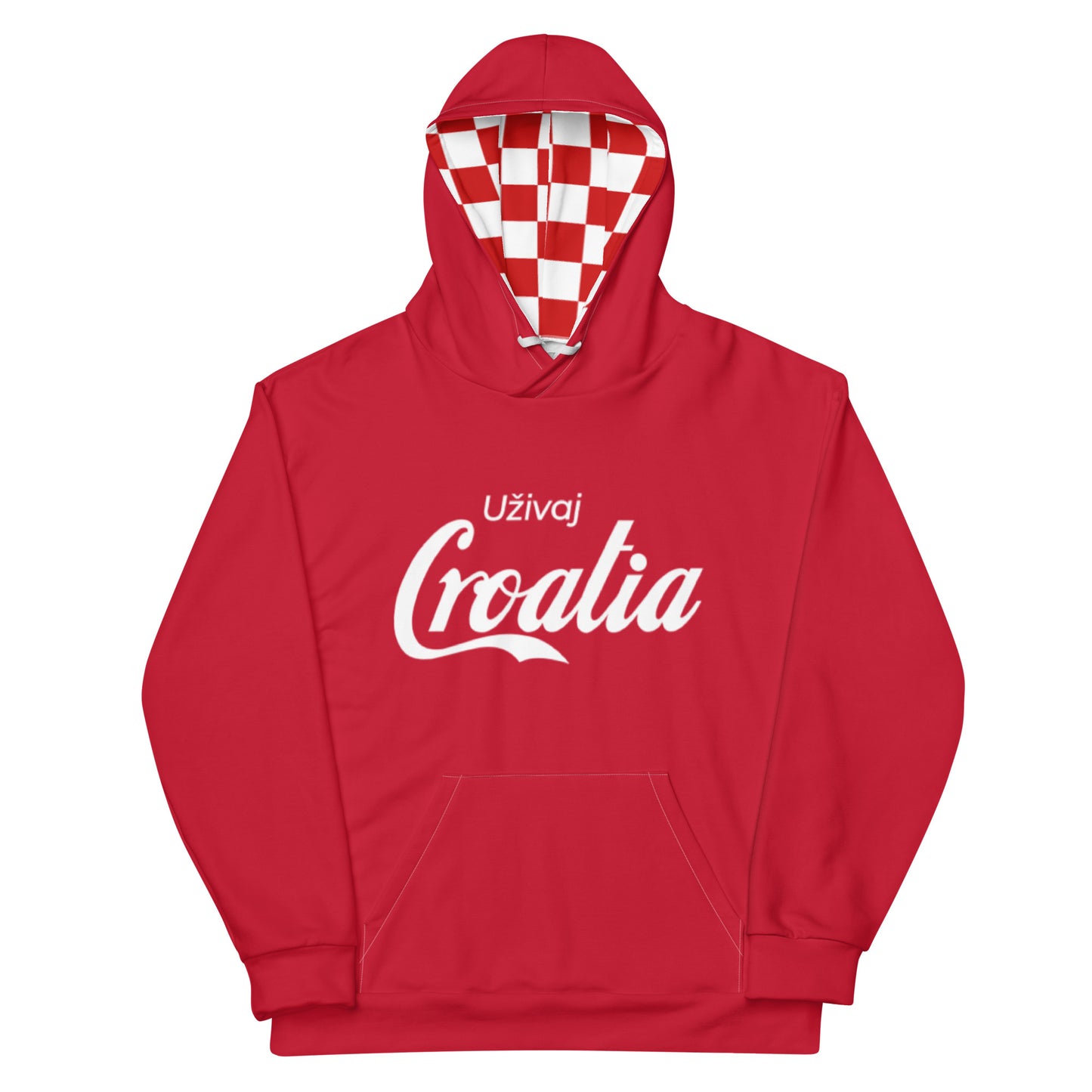 Uživaj Croatia (Enjoy Croatia) Red Unisex Hoodie