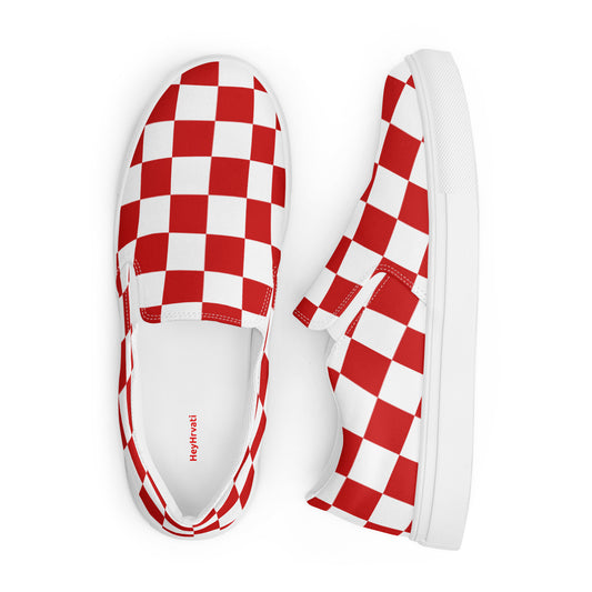 Checkered Men’s Slip-On Canvas Shoes